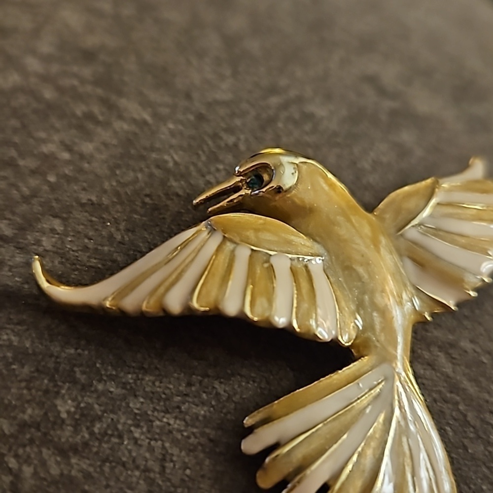 VTG SPHYNX English Flying Bird Phoenix Fantasy Castlecore Enamel Brooch - Picture 3 of 5